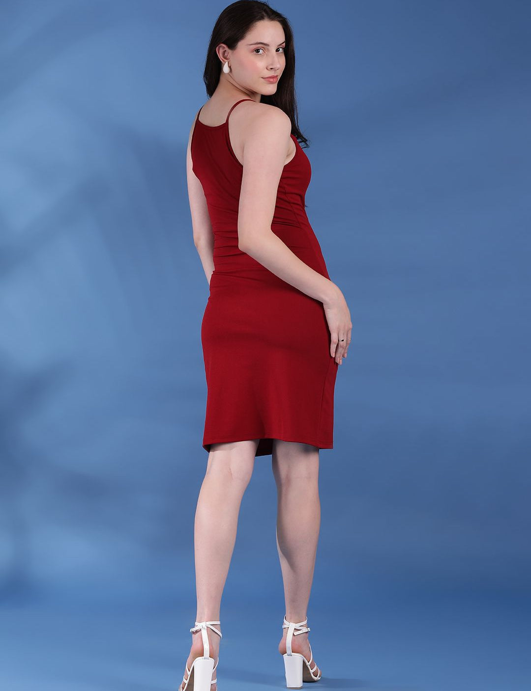 Kotty Women Shoulder Strap Bodycon Mini Dress