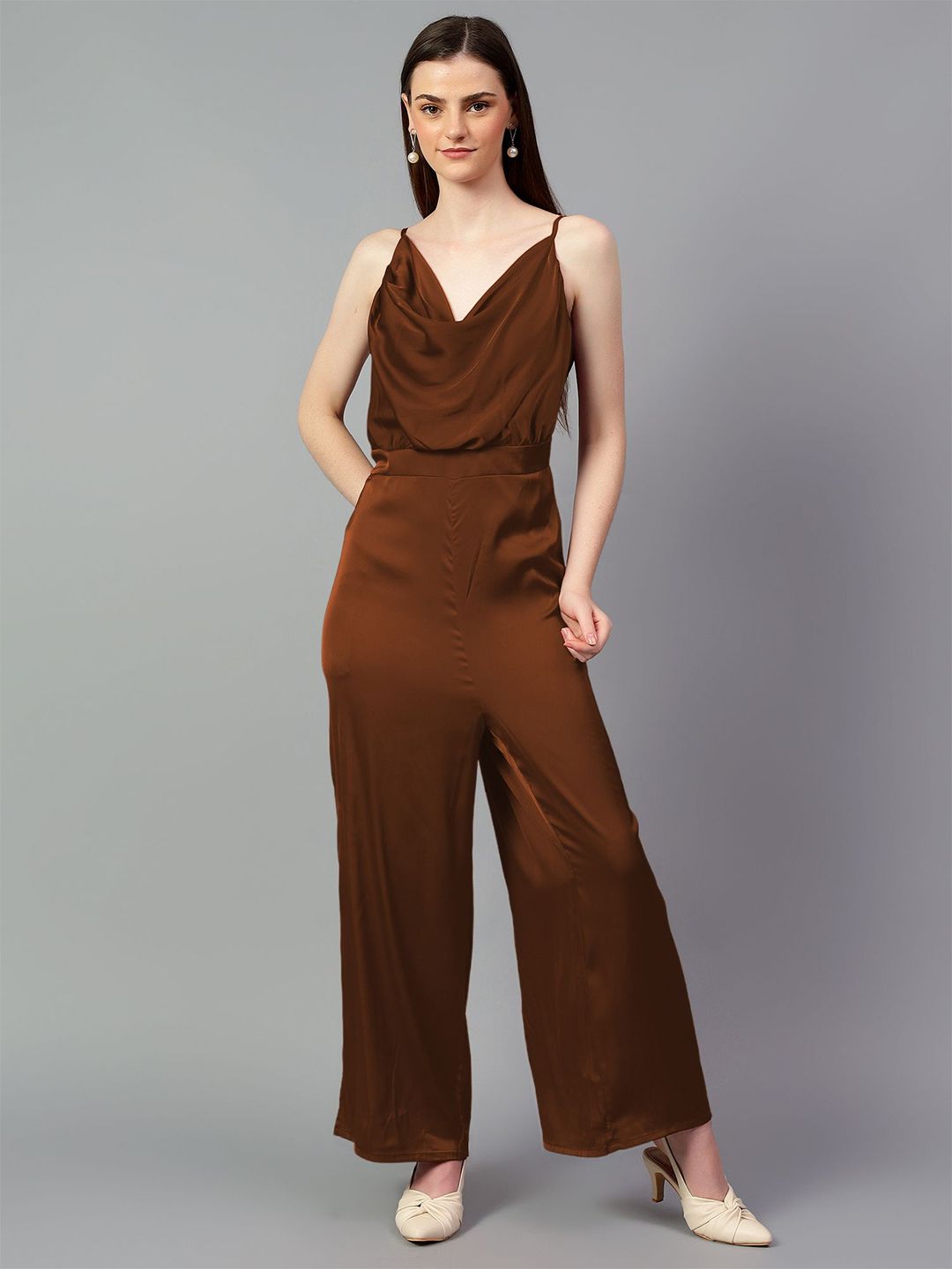 Kotty Women Cowl Neck Basic Jumpsuit