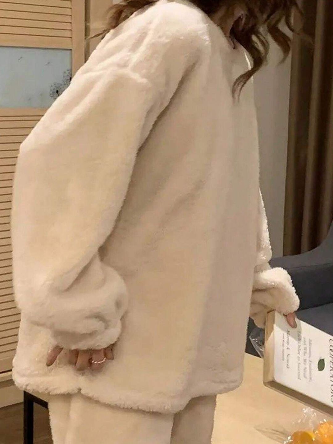 Kotty Fleece Women Round Neck Winter Co-ord Sets