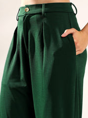 Kotty Women Relaxed Straight Fit Pleated Trousers
