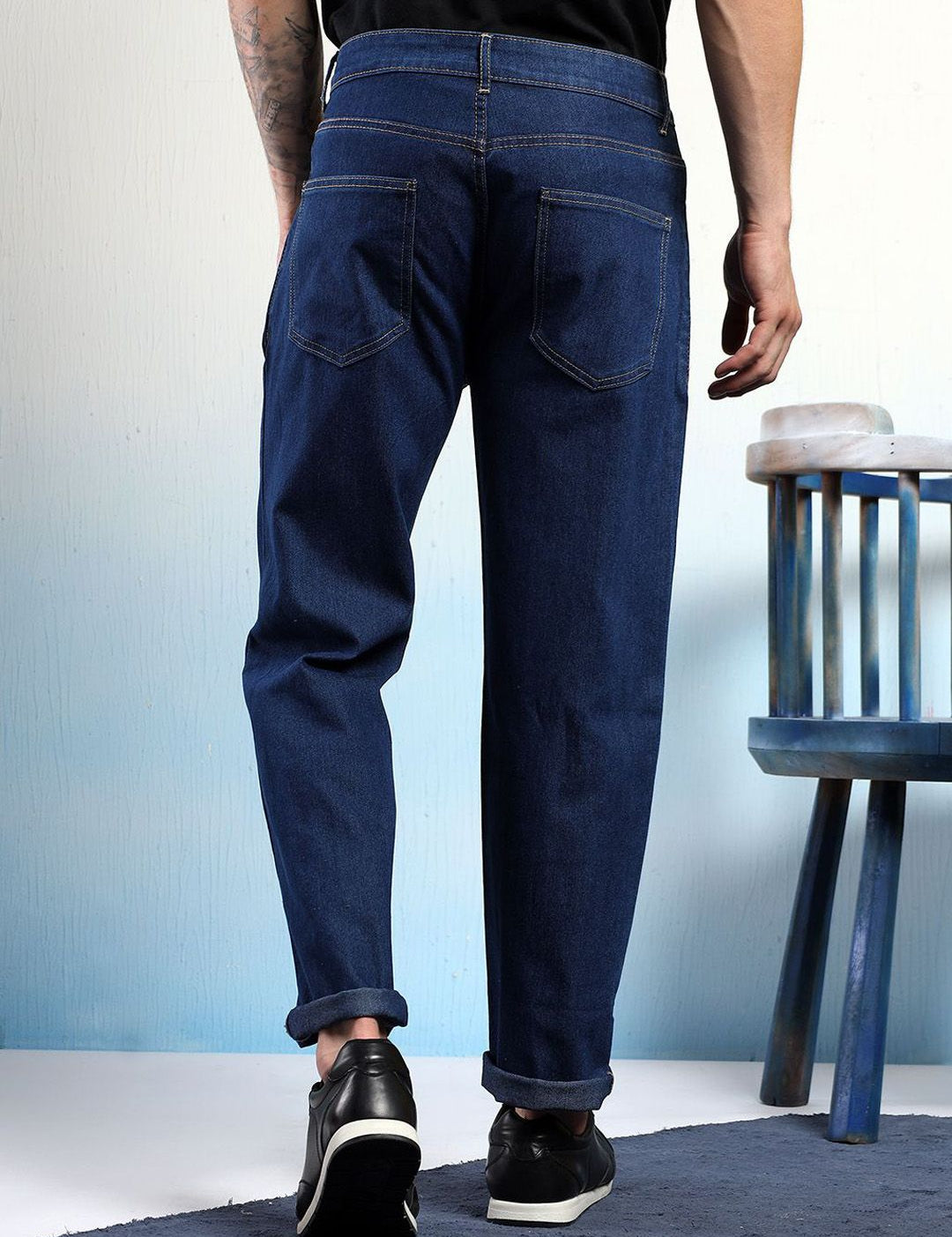 Kotty Men Straight Fit Low-Rise Stretchable Jeans