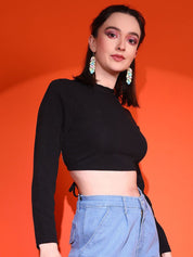 Kotty Women Solid High Neck Top