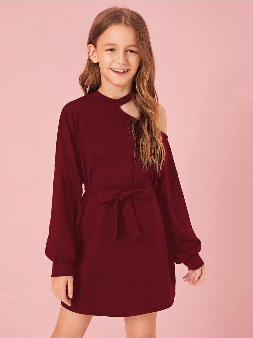 Kotty Cold-Shoulder A-Line Dress