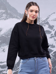 Kotty Women Round Neck Full Sleeves Cotton Sweatshirt