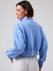 Kotty Women Mock Collar Crop Sweatshirt