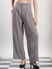 Kotty Women High-Rise Easy Wash Pleated Trousers