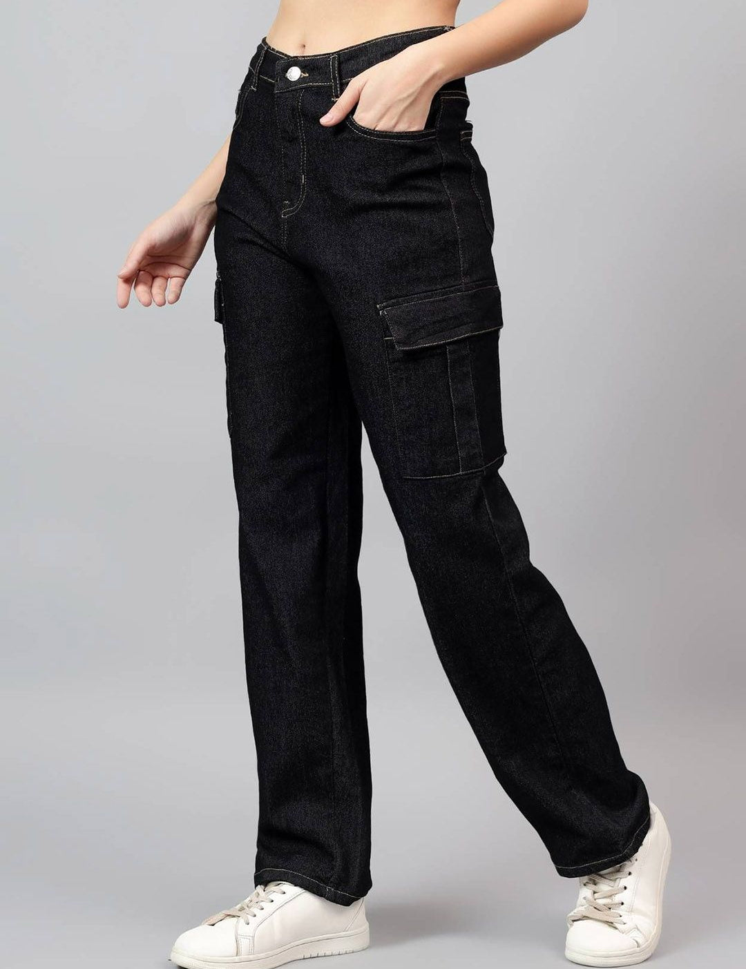 Kotty Women Straight Fit High-Rise Stretchable Regular Jeans