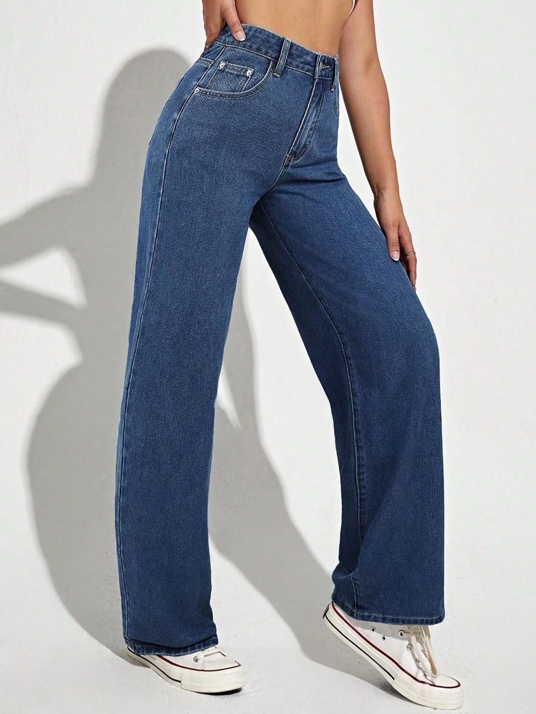 Kotty Women Cotton Straight Fit High-Rise Stretchable Jeans