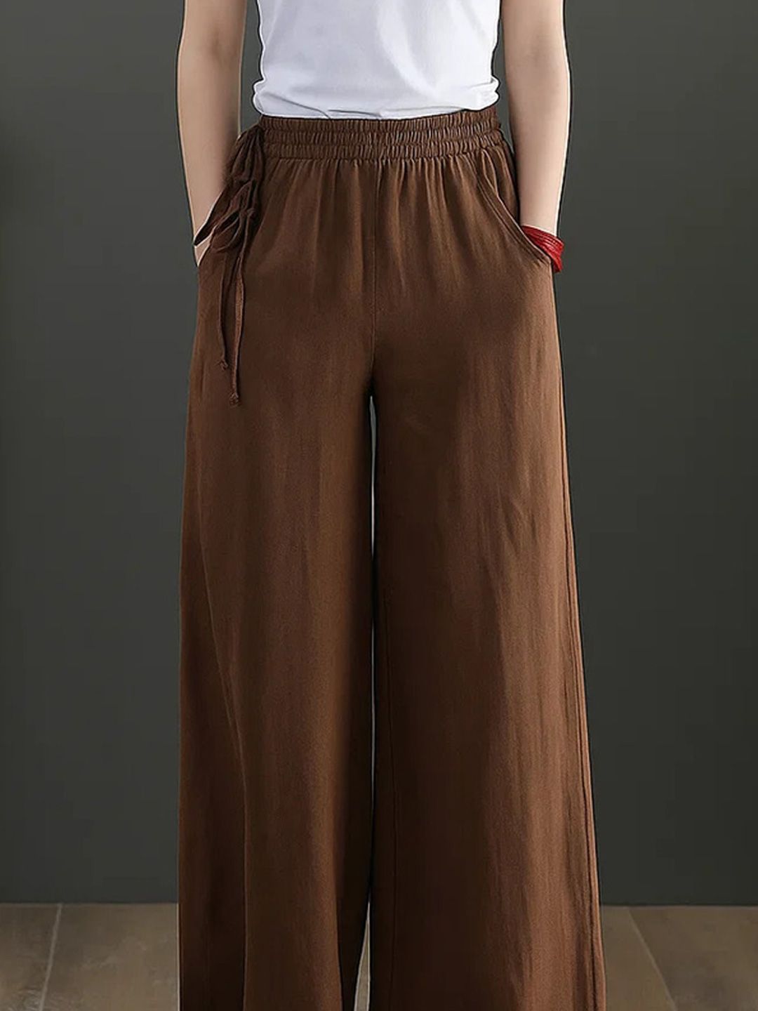 Kotty Women Loose Fit High-Rise Cotton Trouser