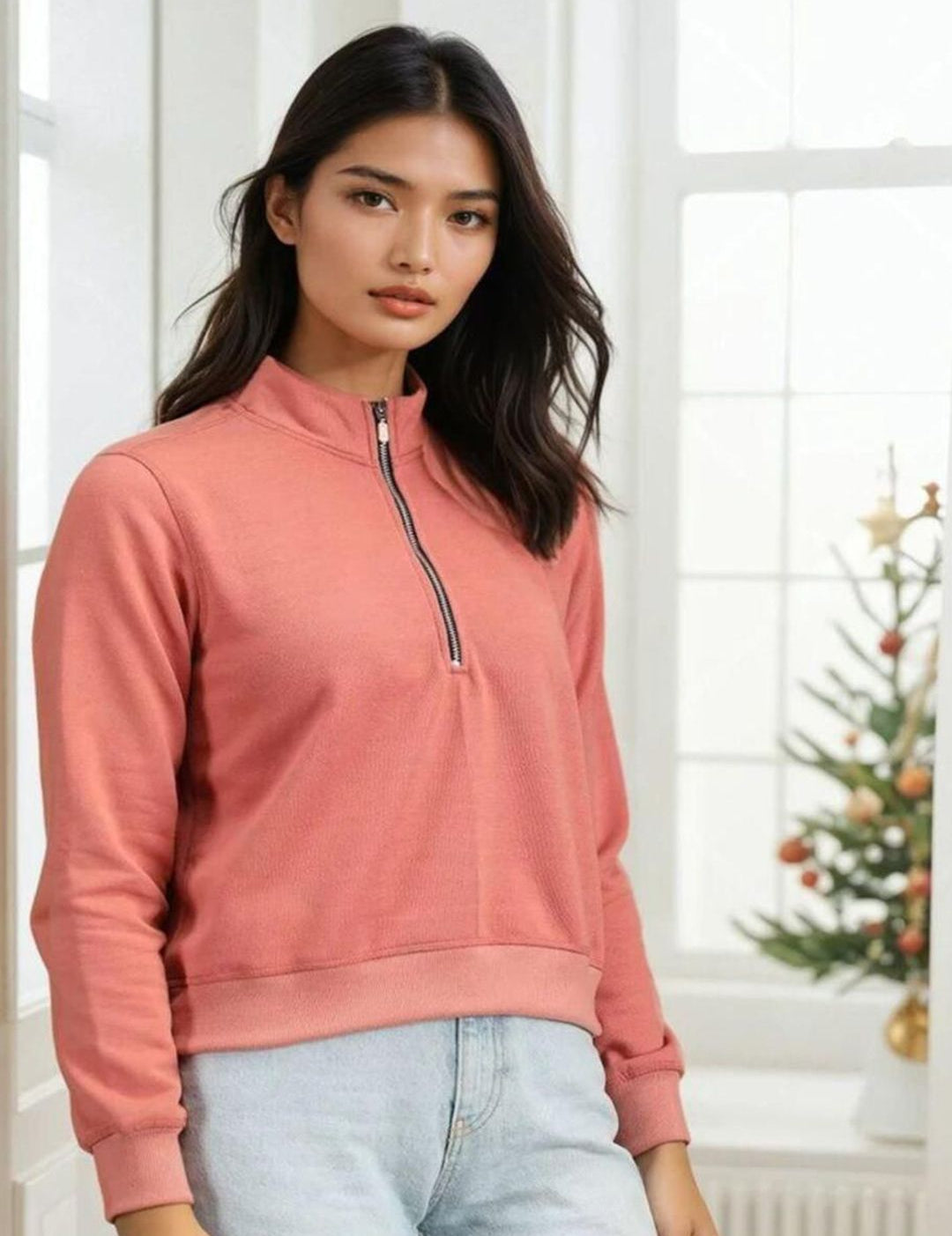 Kotty Women Round Neck Dry Fit Pullover Sweatshirt