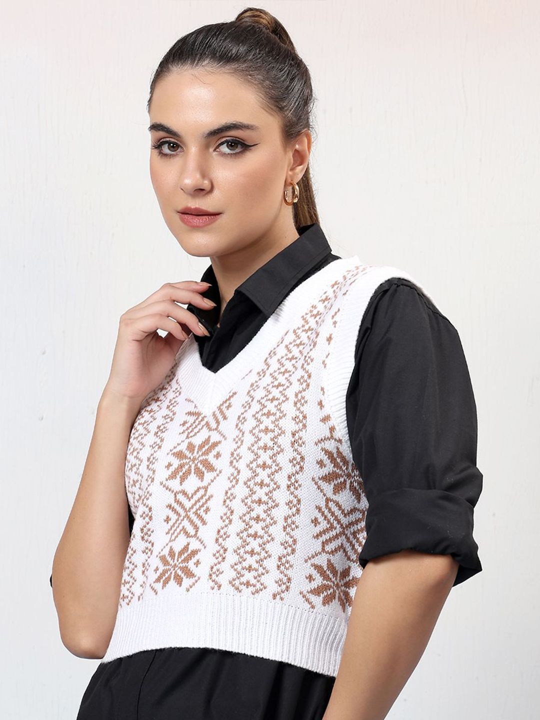 Kotty Women Crop Sweater Vest