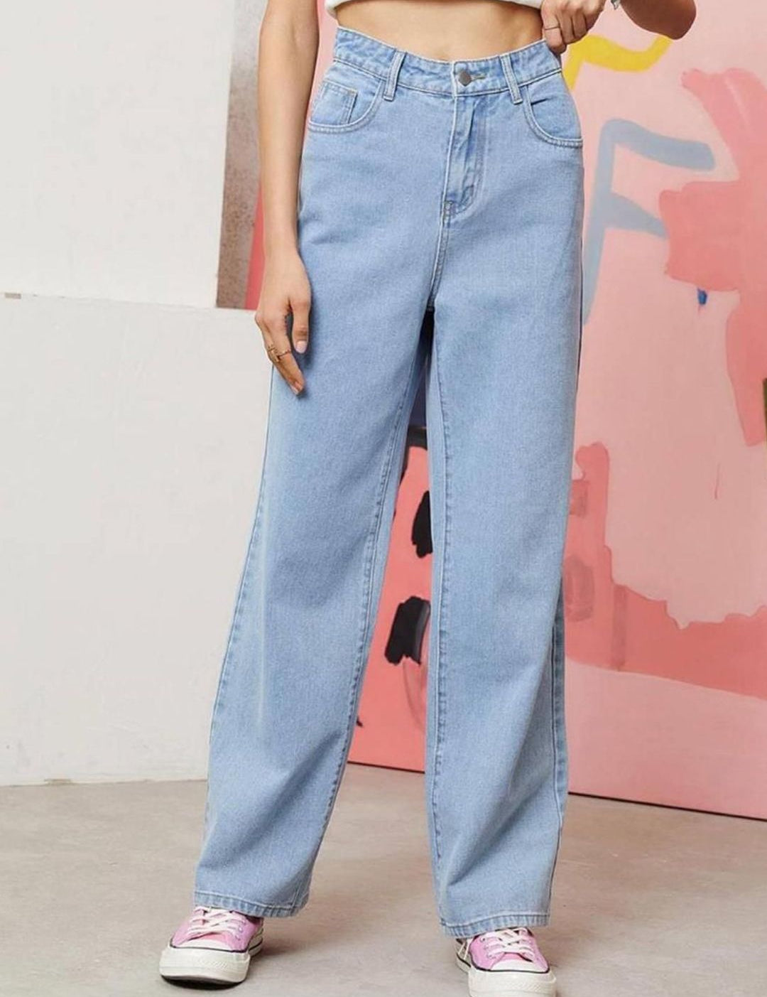 Kotty Women Straight Fit High-Rise Stretchable Jeans