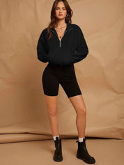 Kotty Women Mock Collar Long Sleeves Sweatshirt