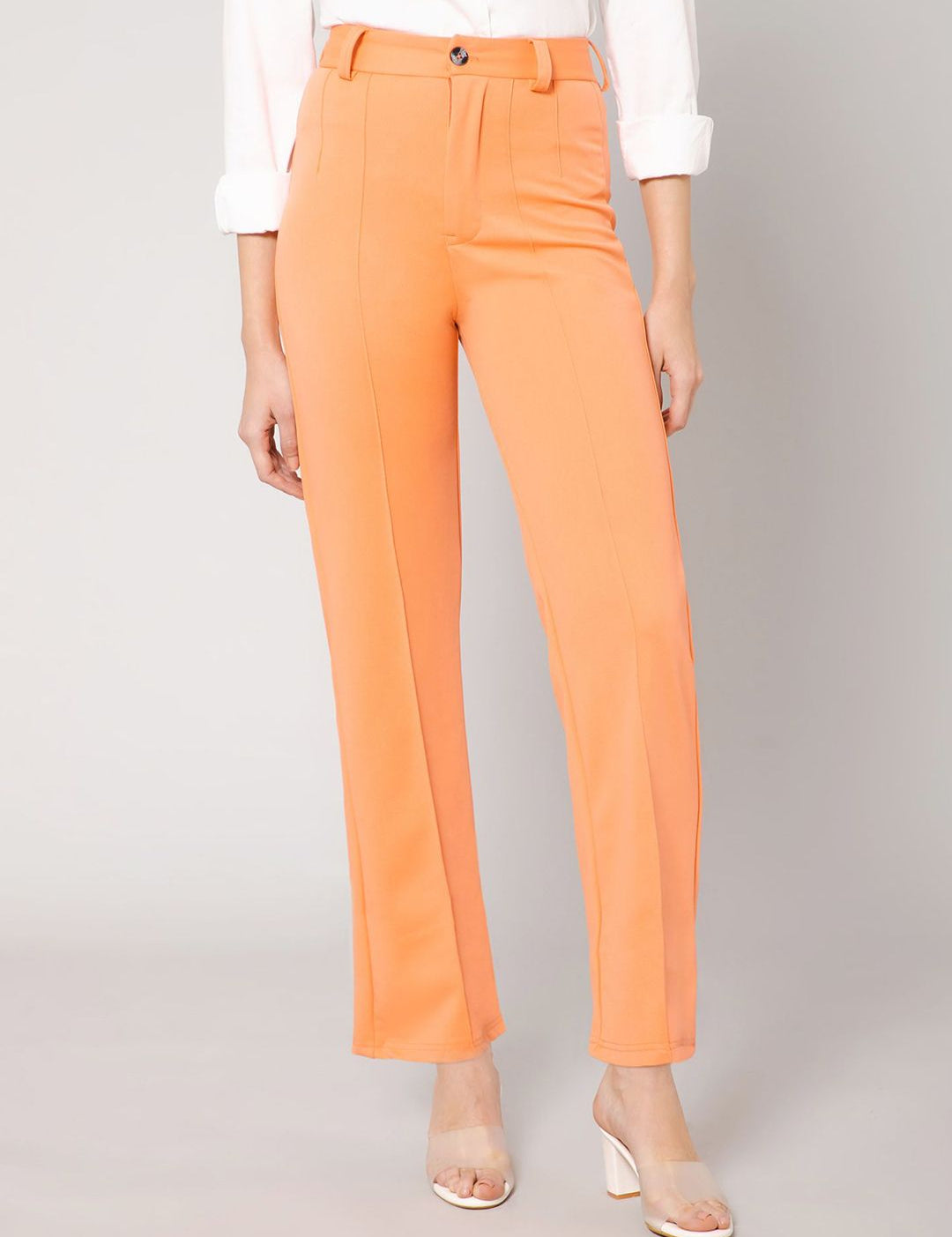 Kotty Women Relaxed Straight Leg High-Rise Trousers