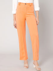 Kotty Women Relaxed Straight Leg High-Rise Trousers