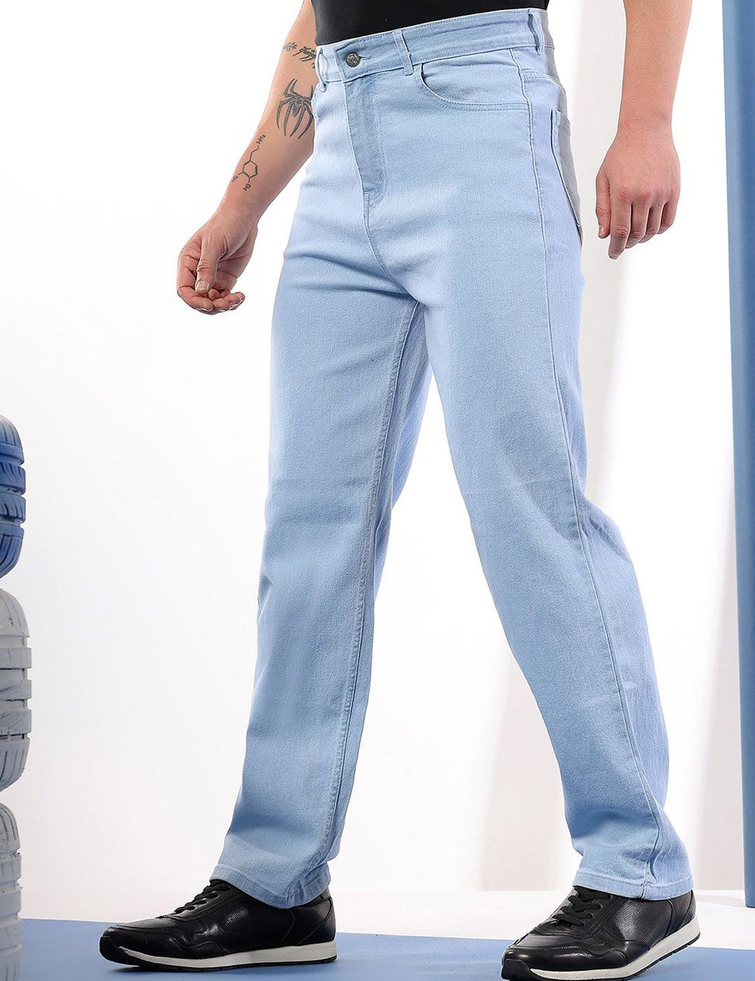 Kotty Men Comfort Regular Fit Mid-Rise Stretchable Jeans