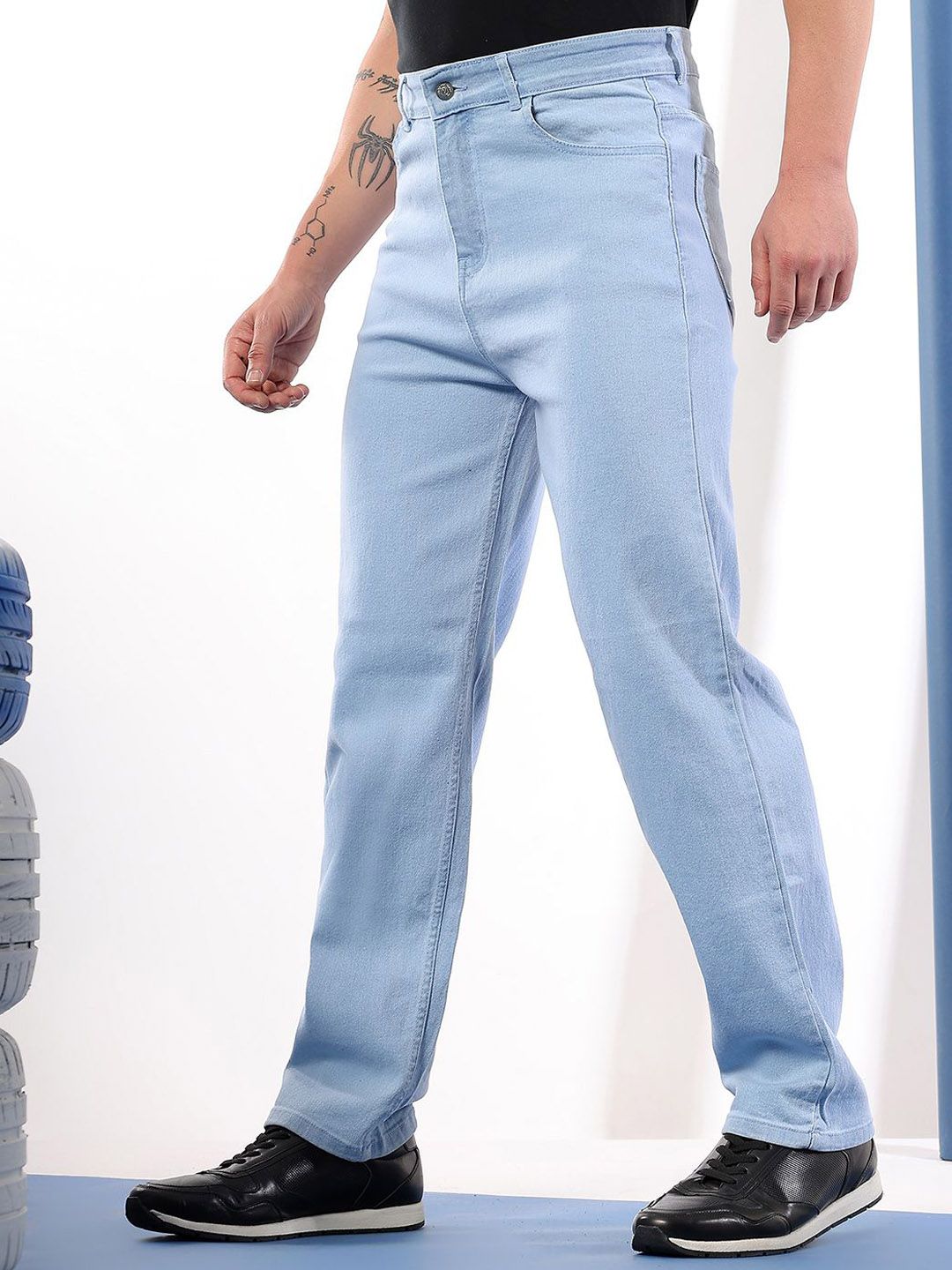 Kotty Men Comfort Regular Fit Mid-Rise Stretchable Jeans