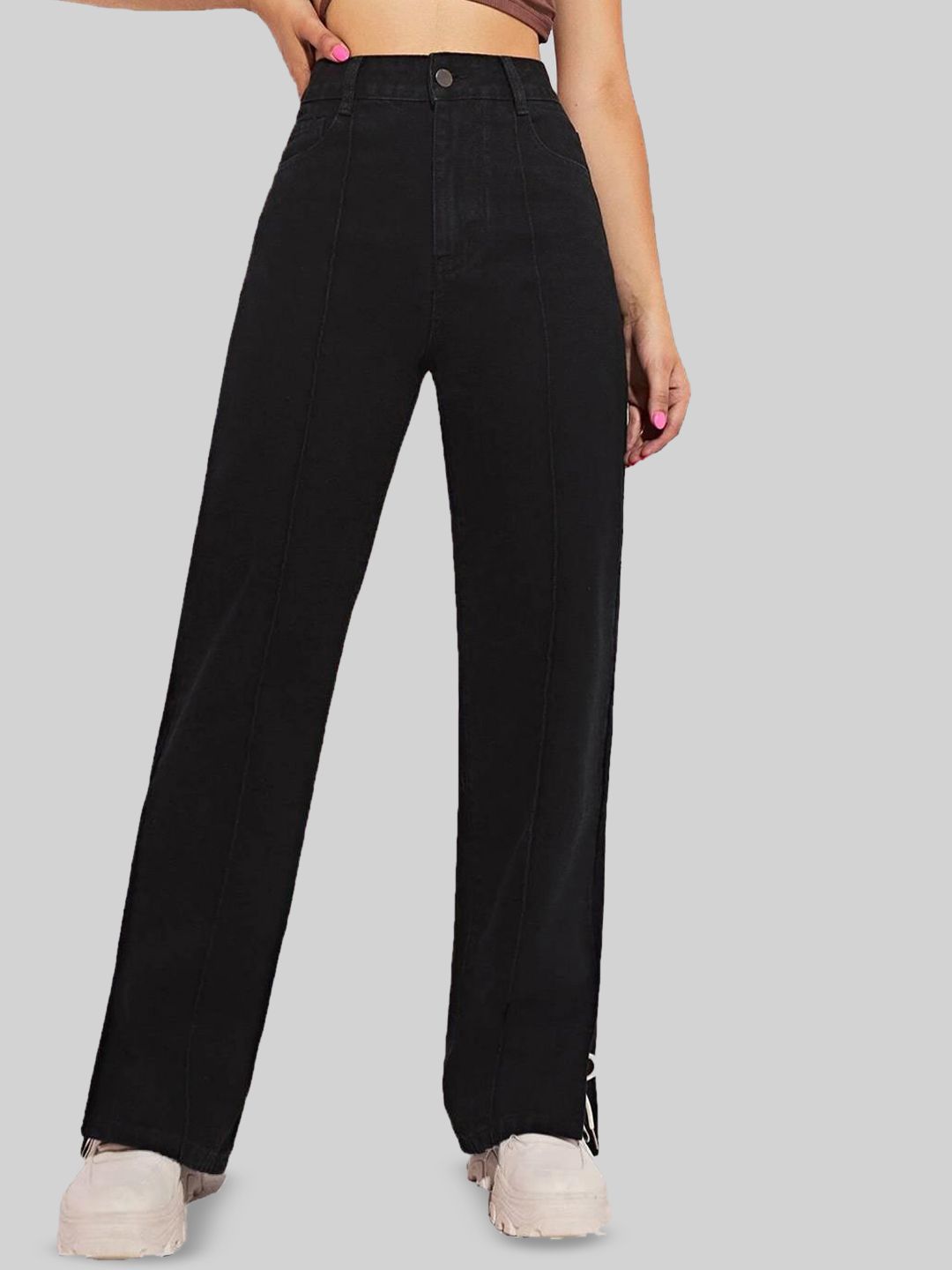 Kotty Women Straight Fit High-Rise Stretchable Jeans