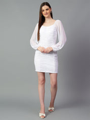 Kotty Women Bishop Sleeve Sheath Dress