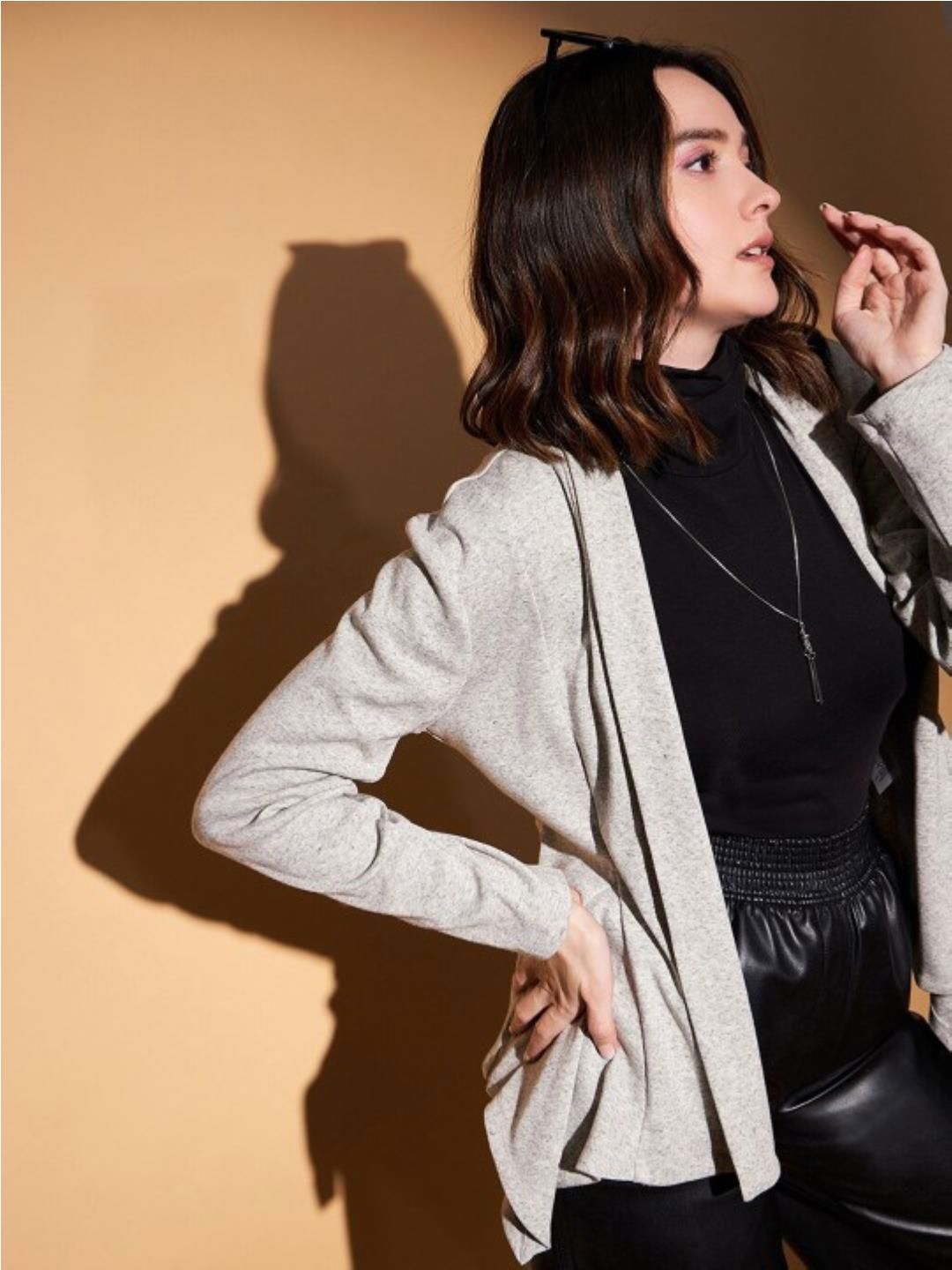 Kotty Long Sleeves Open Front Shrug