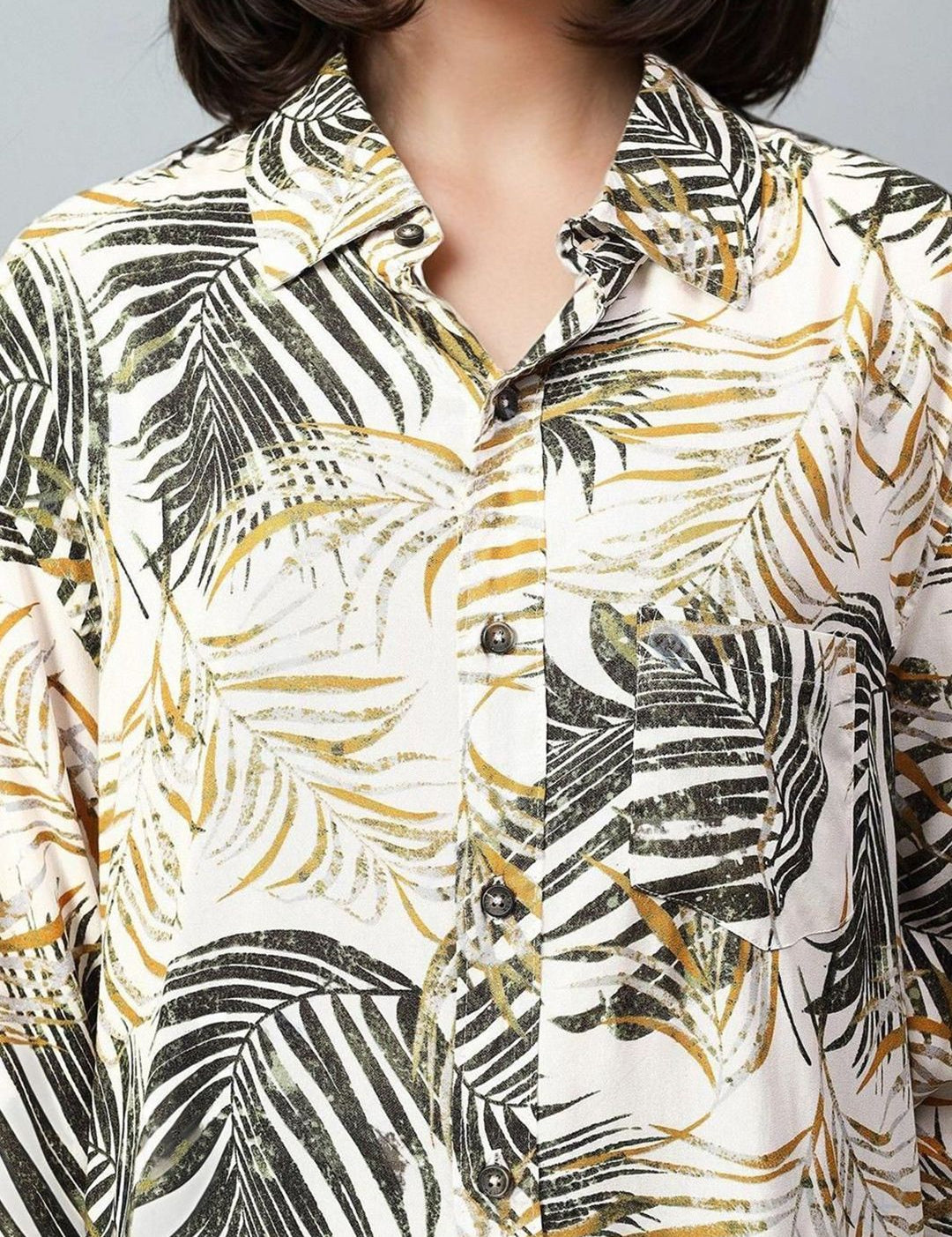 Kotty Women Spread Collar Floral Printed Cotton Casual Shirt