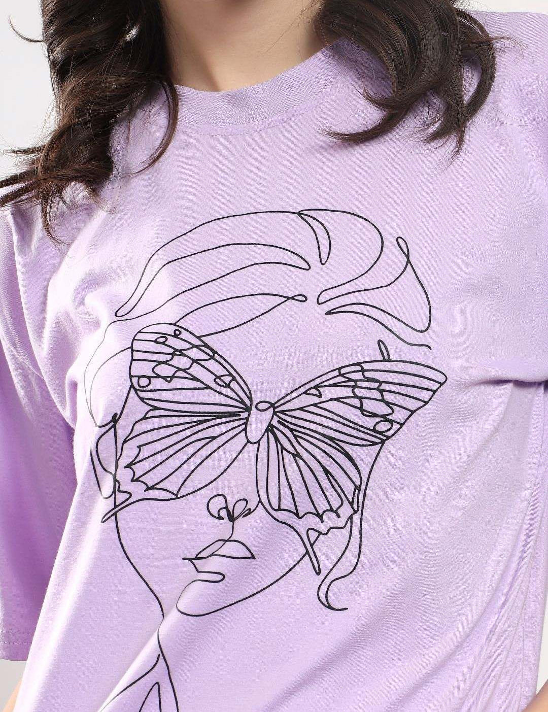 Kotty Women Graphic Printed Relaxed Fit Cotton T-shirt