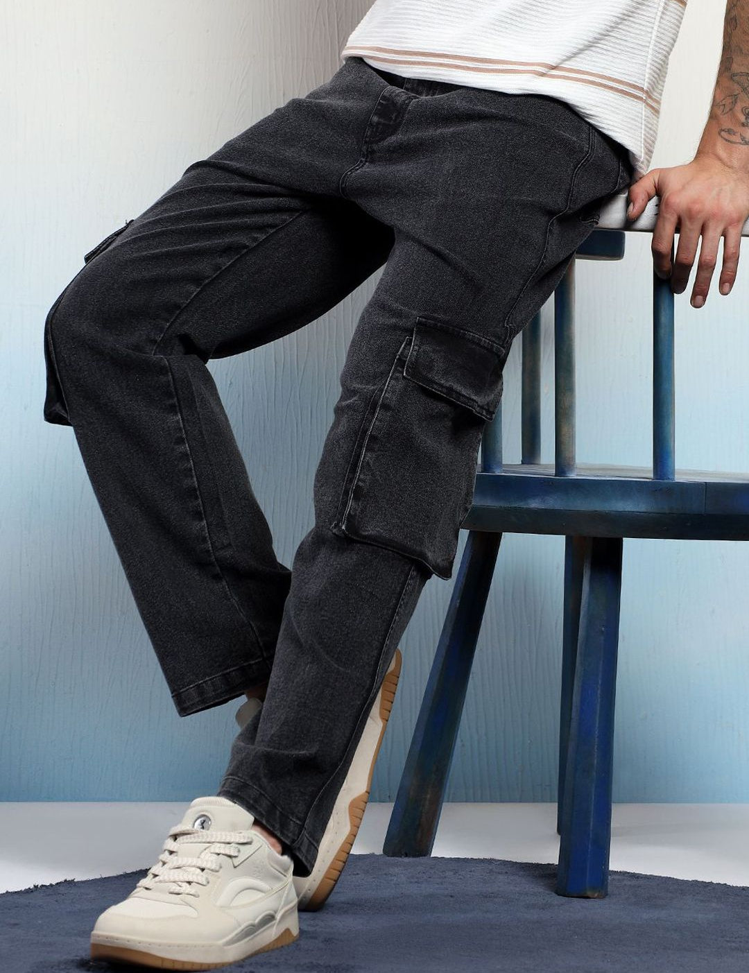 Kotty Men Cotton Regular Fit Mid-Rise Jeans