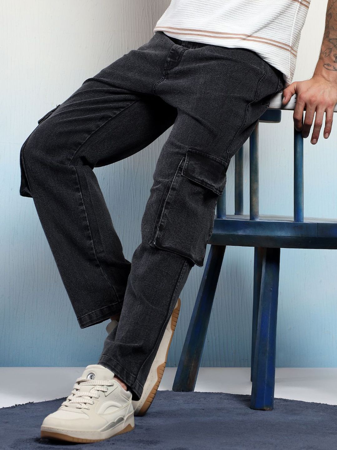 Kotty Men Cotton Regular Fit Mid-Rise Jeans