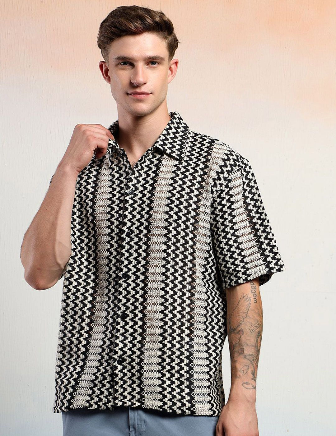 Kotty Men  Striped Casual Shirt