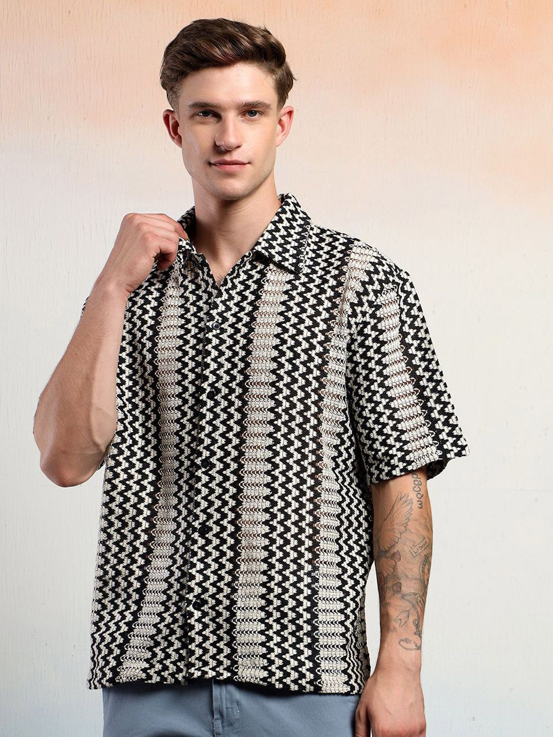 Kotty Men  Striped Casual Shirt