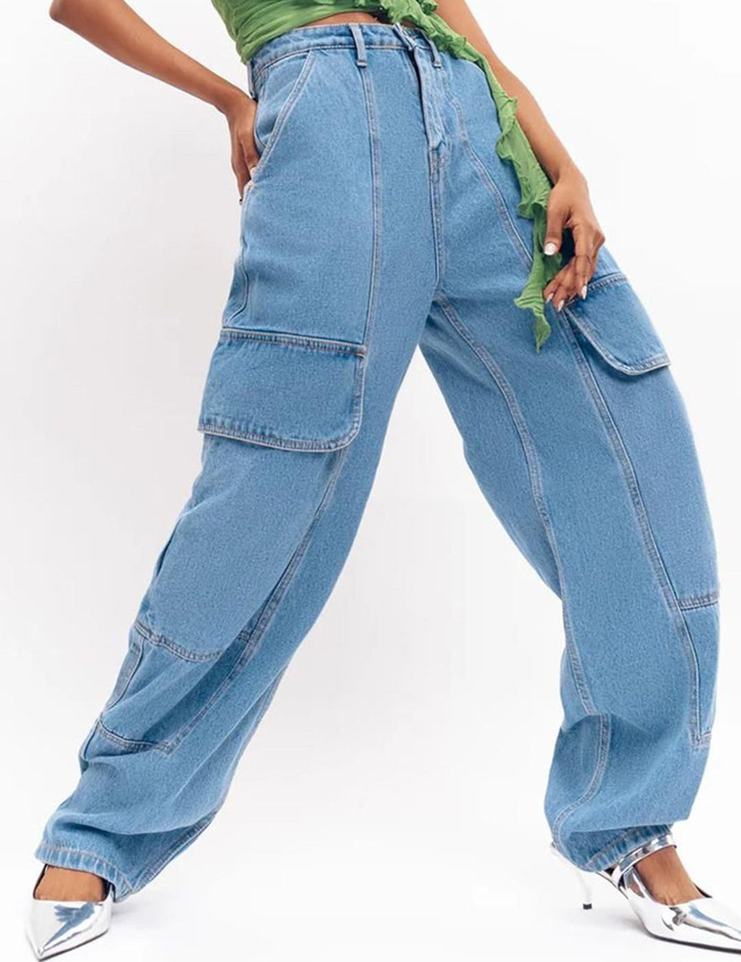 Kotty Women Jean Wide Leg High-Rise Stretchable Jeans