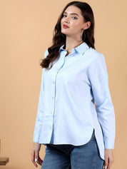Kotty Women Spread Collar Long Sleeves Shirt