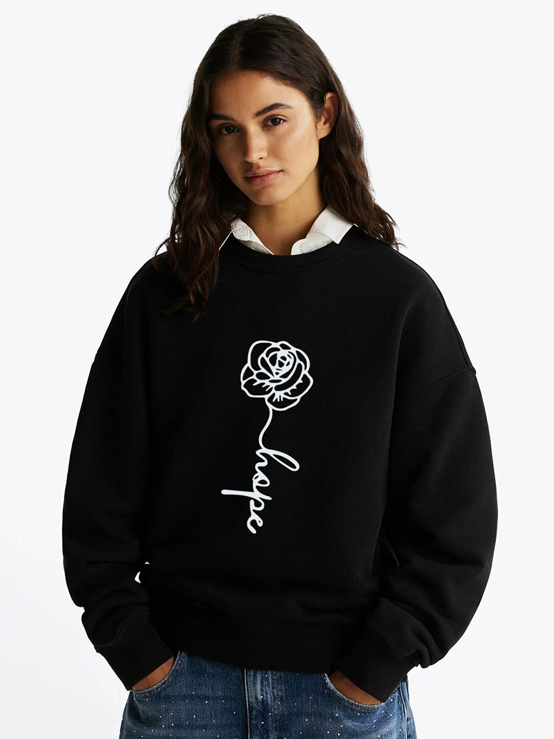 Kotty Women Printed Cotton Sweatshirt