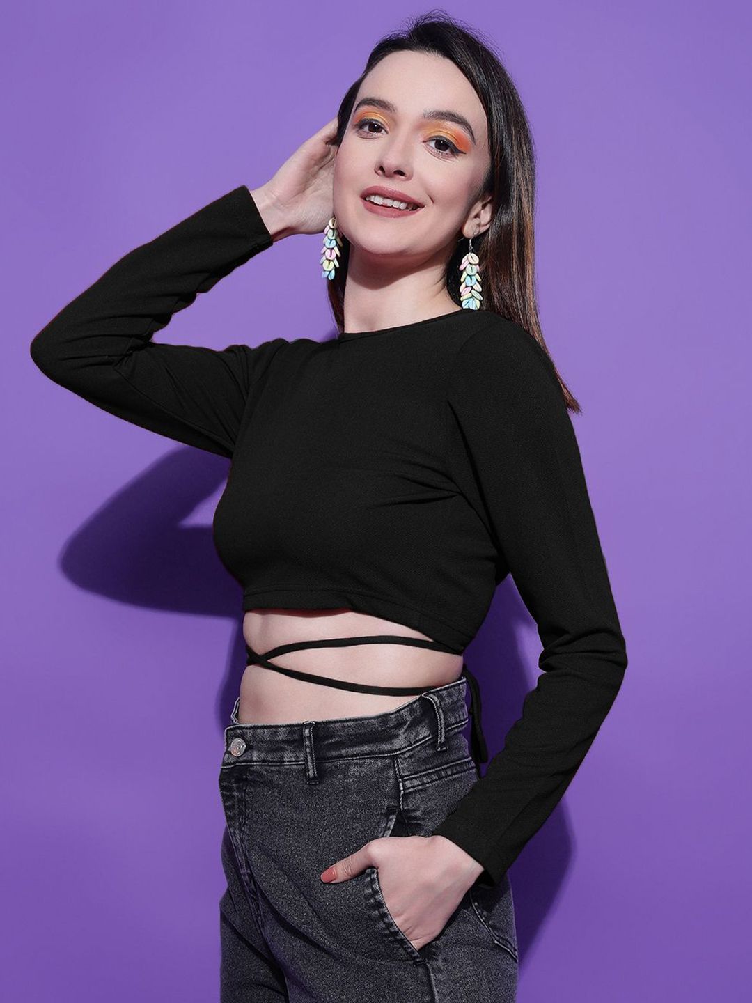 Kotty Women Solid Boat Neck Top