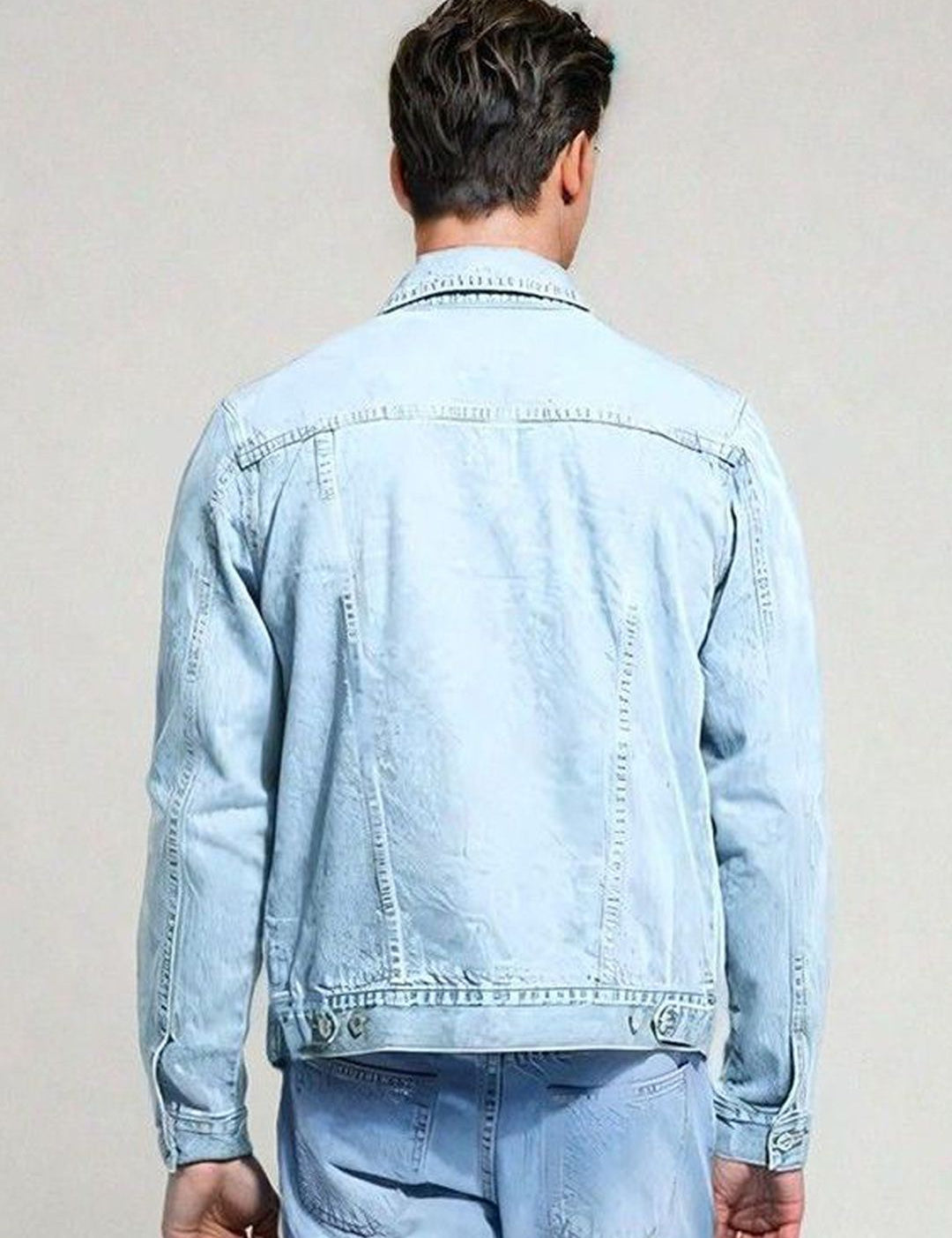 Kotty Men Solid Denim Jacket