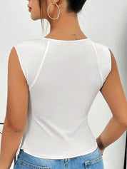 Kotty Women Solid V-Neck Top