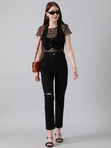 Kotty Women Slim Fit High-Rise Slash Knee Stretchable Jeans