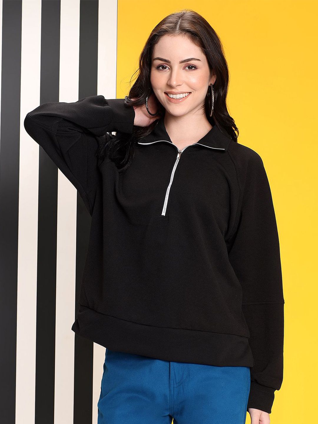 Kotty Women High Neck Sweatshirt