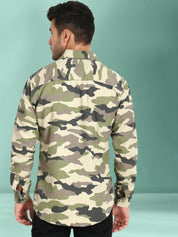 Kotty Men Camouflage Open Front Jacket