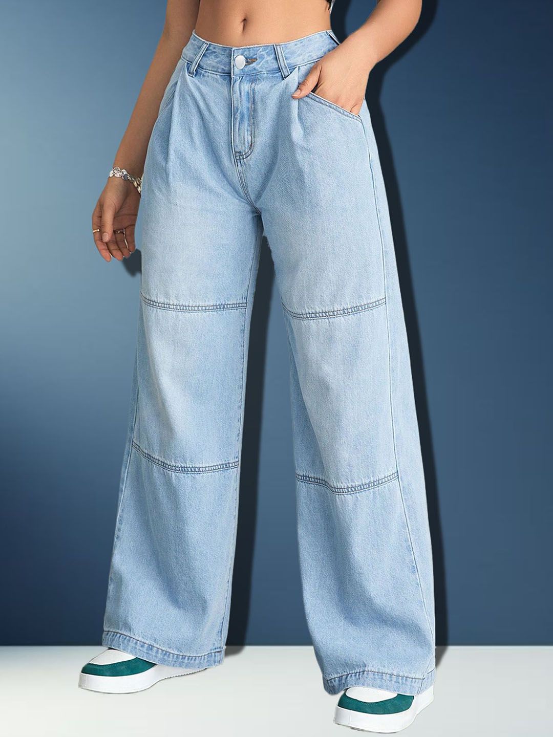 Kotty Women Straight Fit High-Rise Stretchable Jeans