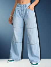 Kotty Women Straight Fit High-Rise Stretchable Jeans