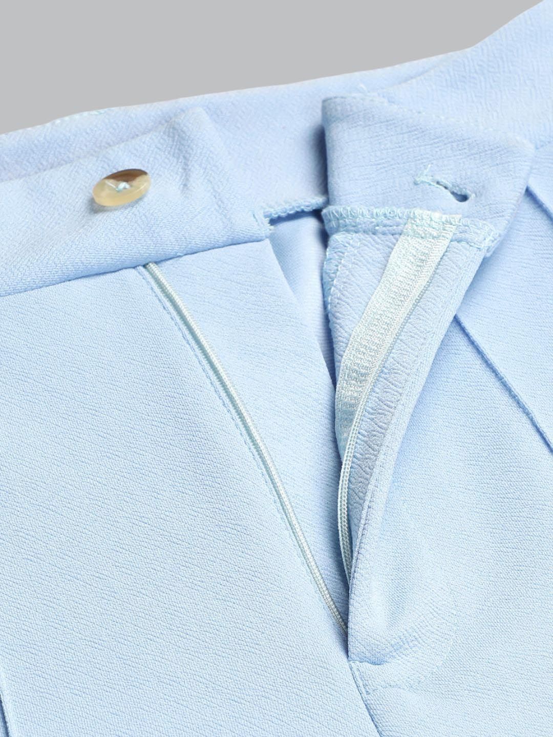 Kotty Women Colourblocked Straight Fit High-Rise Easy Wash Pleated Trousers