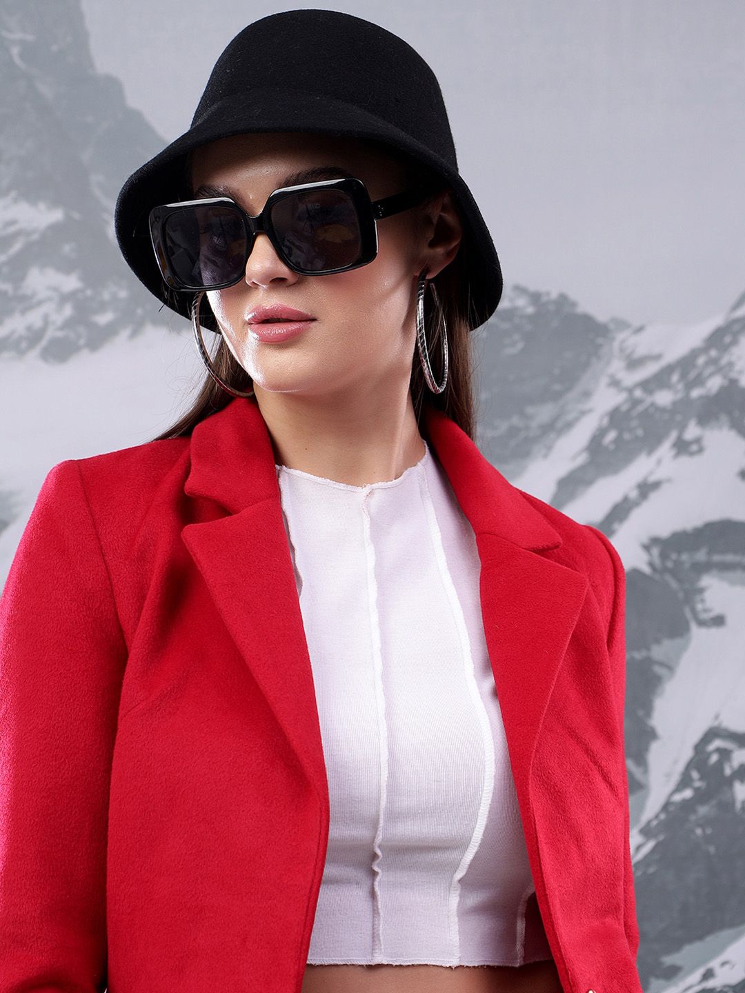 Kotty Women Notched Lapel Single-Breasted Overcoat