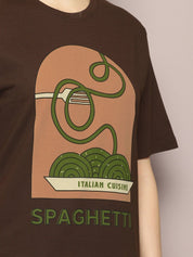 Kotty Graphic Printed Round Neck Drop-Shoulder Sleeves Oversized T-shirt