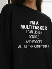 Kotty Women Typography Printed Round Neck Full Sleeve Sweatshirt