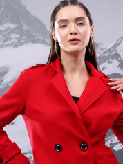 Kotty Women Notched Lapel Single-Breasted Overcoat