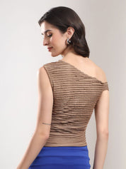 Kotty Women One Shoulder Textured Top