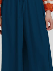 Kotty Women Relaxed Loose Fit High-Rise Wide Leg Trousers