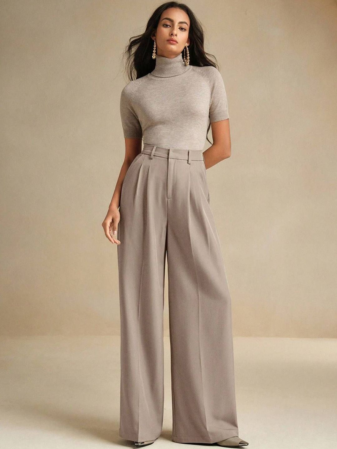 Kotty Women Relaxed Fit High-Rise Trousers