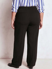 Black Wide Leg High-Rise Pants for Women – Stylish Solid Design | Kotty